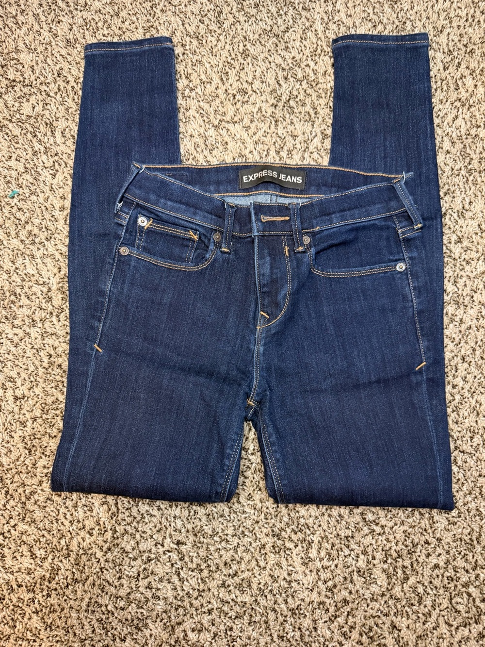 Express Dark Blue Skinny Jeans for Women